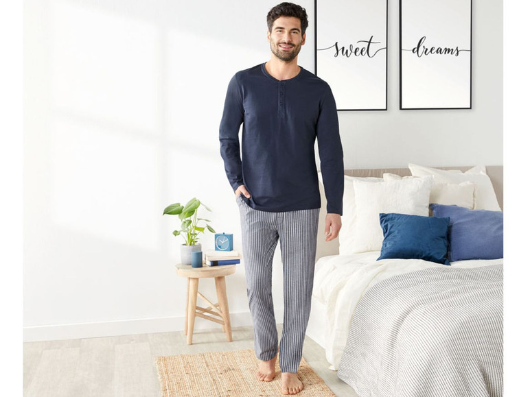Prejsť na zobrazenie na celú obrazovku: LIVERGY® Pánske bavlnené dlhé pyžamo – obrázok 11