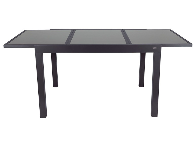 Prejsť na zobrazenie na celú obrazovku: FLORABEST® Rozkladací hliníkový stôl so sklenenou doskou ALU, čierny – obrázok 3