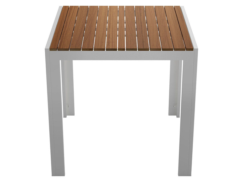 Prejsť na zobrazenie na celú obrazovku: florabest Hliníkový stôl s doskou z eukalyptového dreva, 75 x 75 cm – obrázok 3