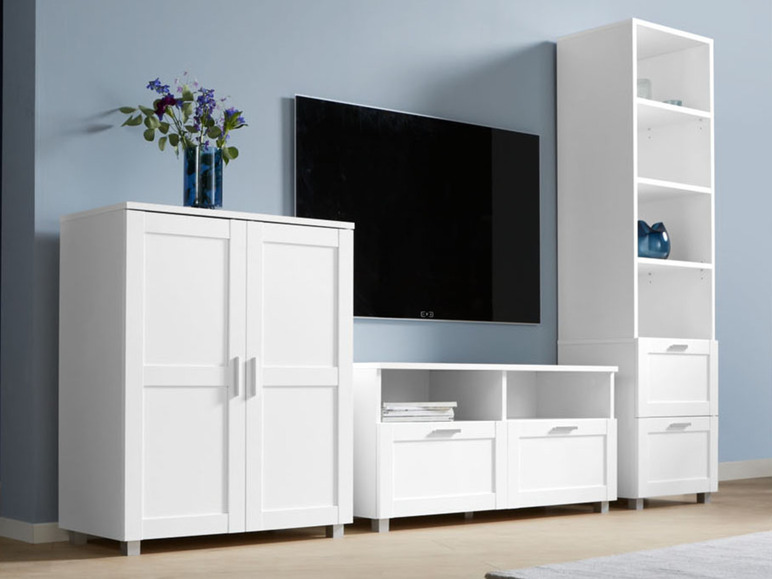 Prejsť na zobrazenie na celú obrazovku: LIVARNO home TV stolík s 2 zásuvkami Basel, biely – obrázok 6