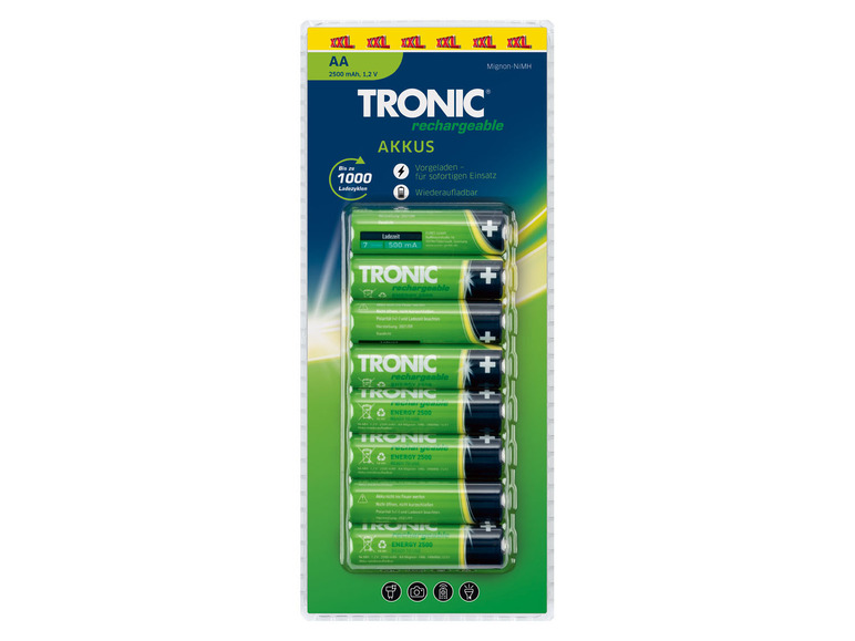 Prejsť na zobrazenie na celú obrazovku: TRONIC® Nabíjateľné batérie, 8 kusov – obrázok 3