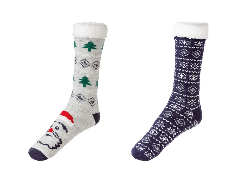 Prejsť na zobrazenie na celú obrazovku: LIVERGY® Pánske vianočné ponožky s plyšovou podšívkou – obrázok 1