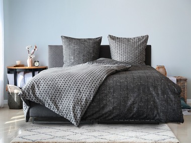 Dobnig Flanelová posteľná bielizeň, antracitová