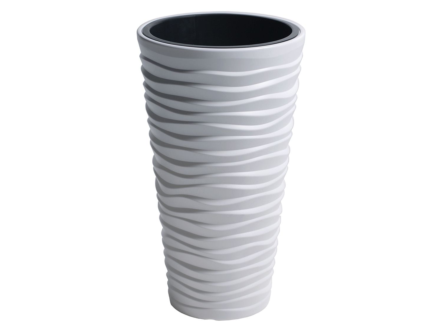 Prosperplast Kvetináč s vyberateľnou vložkou Sand Slim (30 x 52 x 30 cm (Š x V x H), biela)