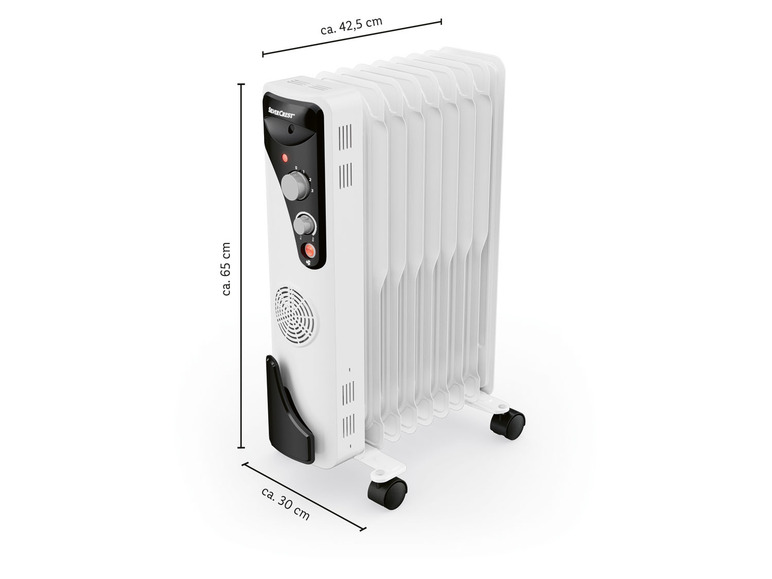 Prejsť na zobrazenie na celú obrazovku: SILVERCREST® Olejový radiátor SOR 2400 D2, biely – obrázok 5