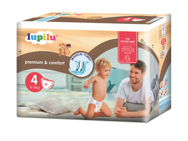 LUPILU® Detské plienky premium Maxi 4, 41 kusov