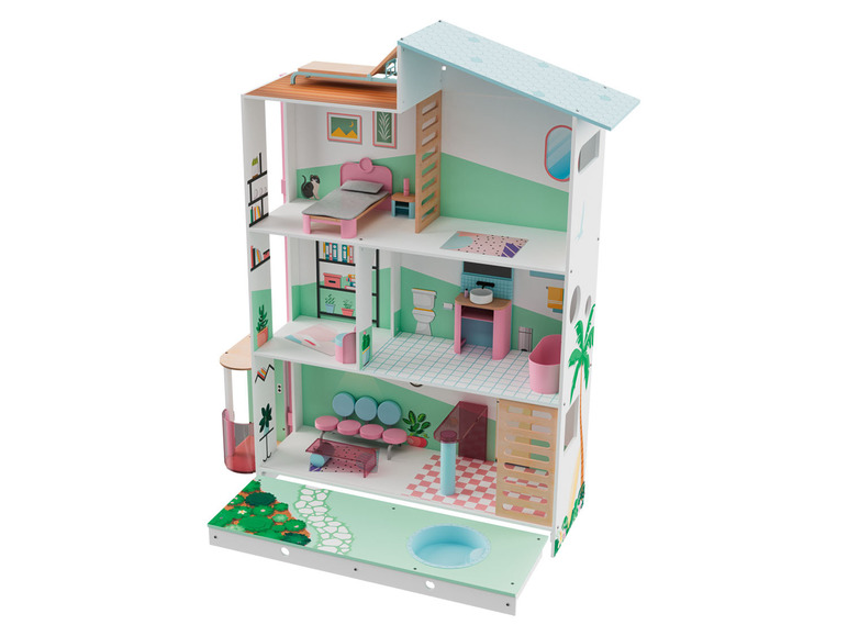 Prejsť na zobrazenie na celú obrazovku: Playtive Drevený domček pre bábiky – obrázok 1