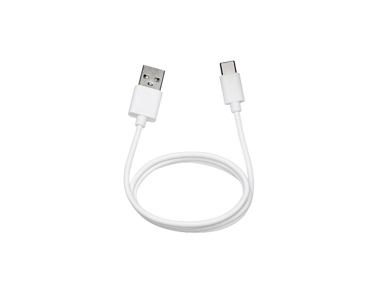 Biely USB-C na USB-A kábel.