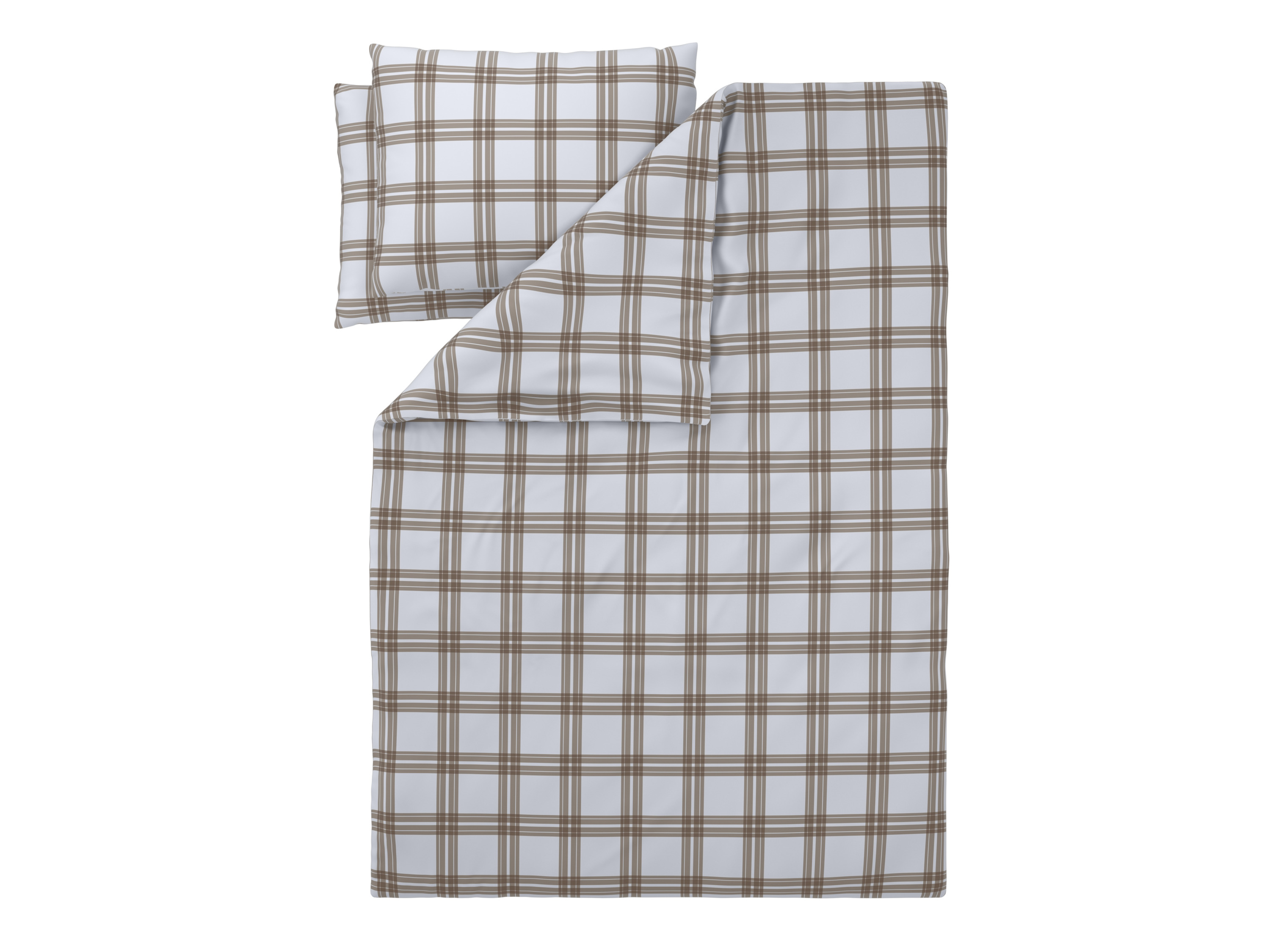 LIVARNO® Posteľná bielizeň z jemného flanelu, 200 x 220 cm (károvaná/béžová)