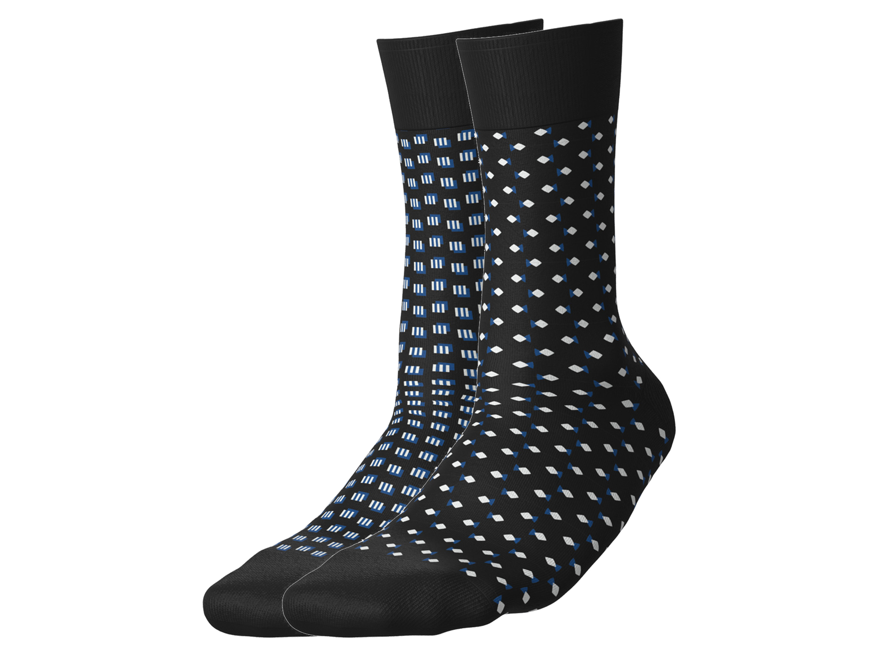 esmara® Dámske/pánske ponožky, 2 páry (bodky/čierna, 39/42)
