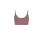 Fialový crop top s tenkými ramienkami