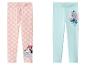 Detské legíny Minnie Mouse s ružovými bodkami a modré legíny Stitch a Angel