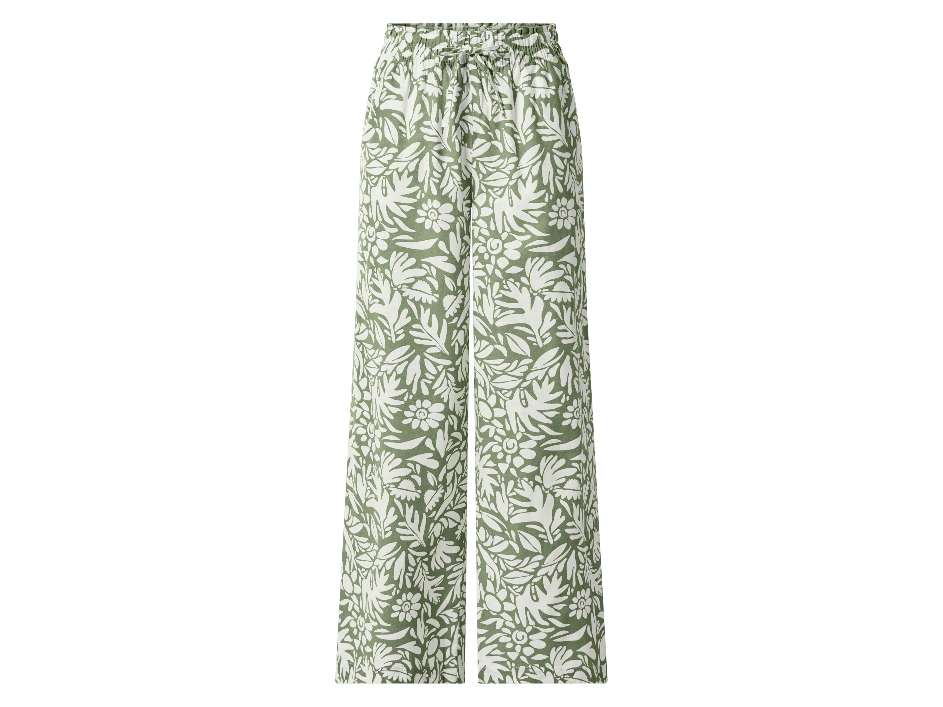 esmara® Dámske nohavice Wide Leg s ľanom Premium (vzor, S (36/38))