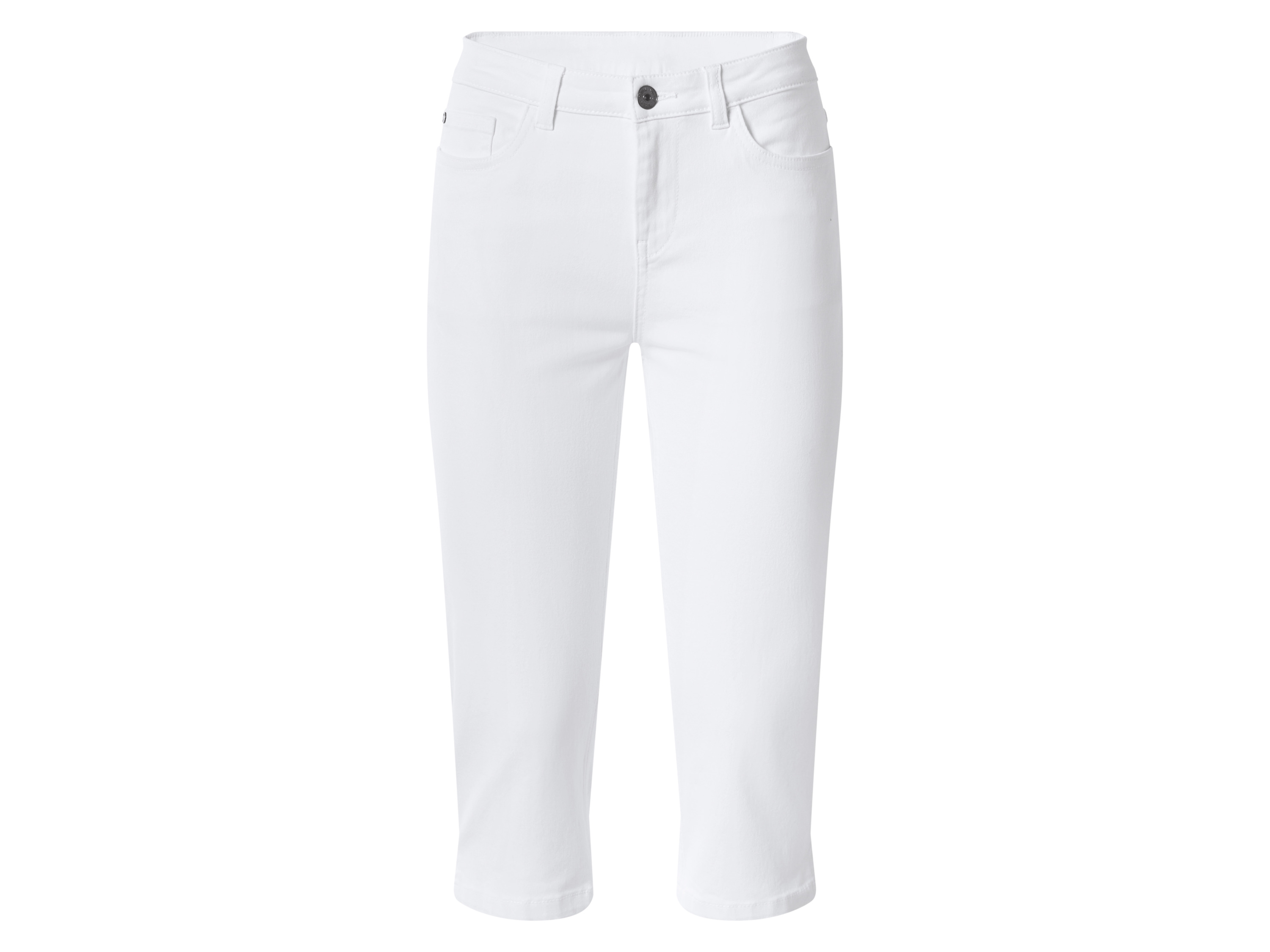 ESMARA® Dámske capri rifle (biela, 44)