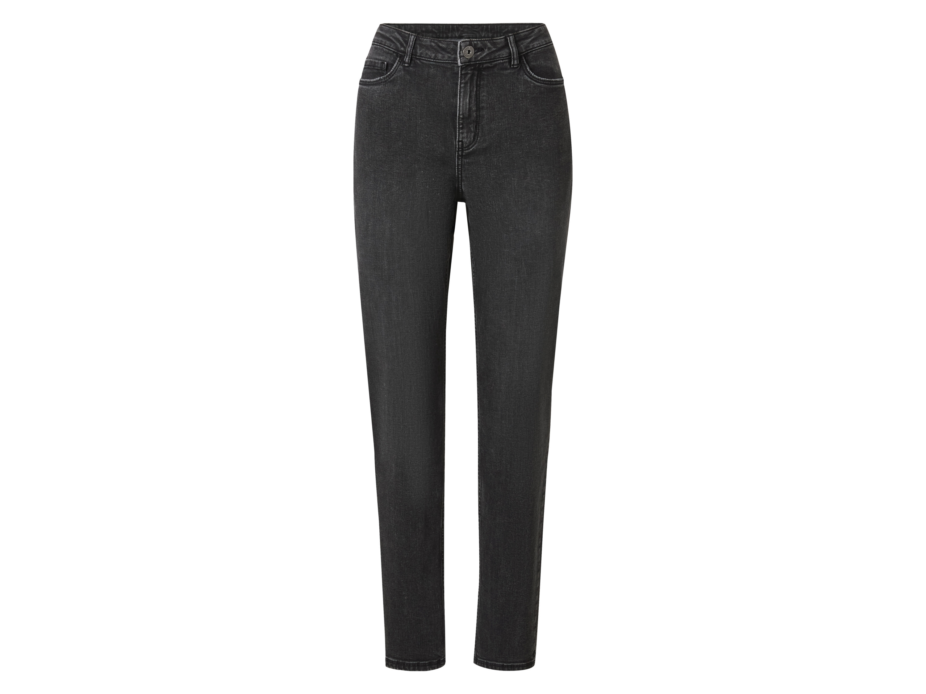 esmara® Dámske rifle Straight High Waist (sivá, 34)