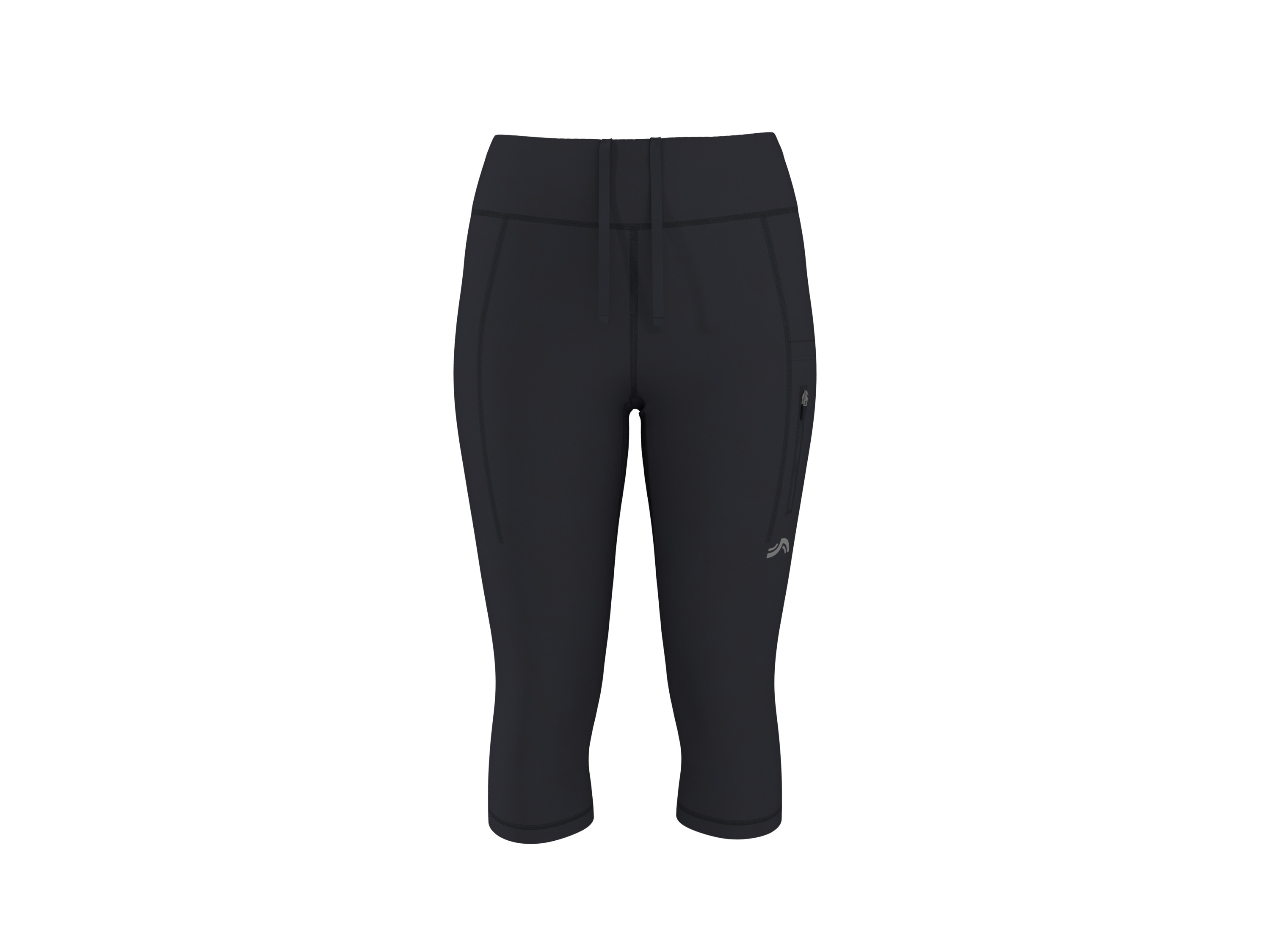 CRIVIT Dámske funkčné capri legíny (čierna, XS (32/34))