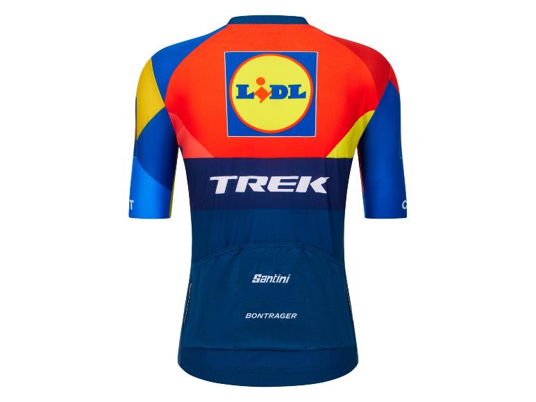 Cyklistické dres Trek, Lidl, Santini a Bontrager.