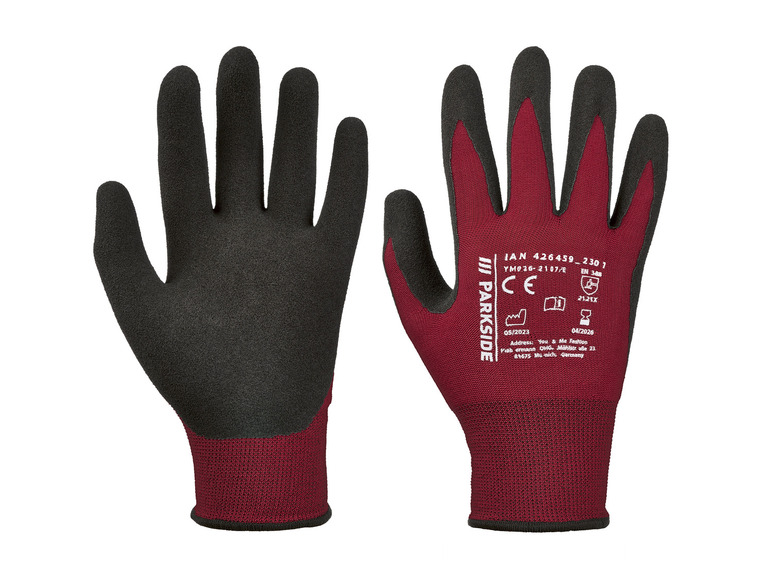 PARKSIDE Pracovné rukavice (8, červená/čierna)