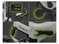 Detailný pohľad na sivú elektrickú bicykel značky Sachs en Rad.