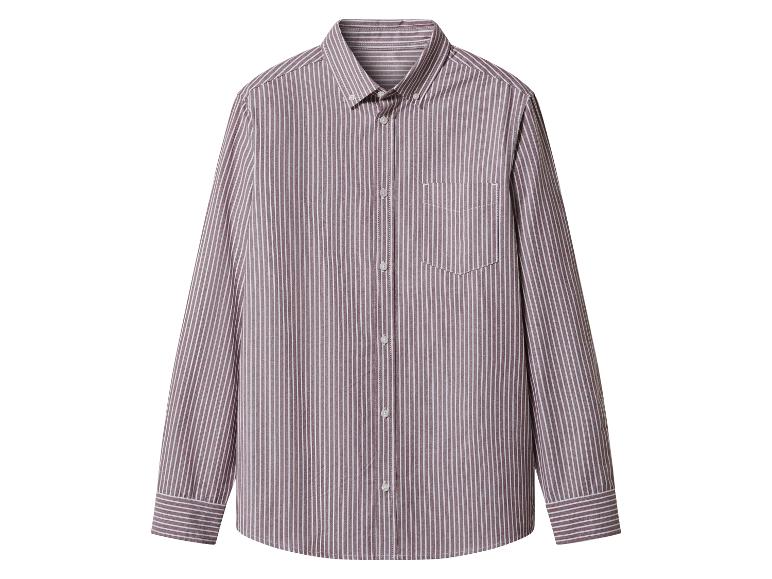 esmara Men Pánska košeľa (bordová/biela, M(39/40))