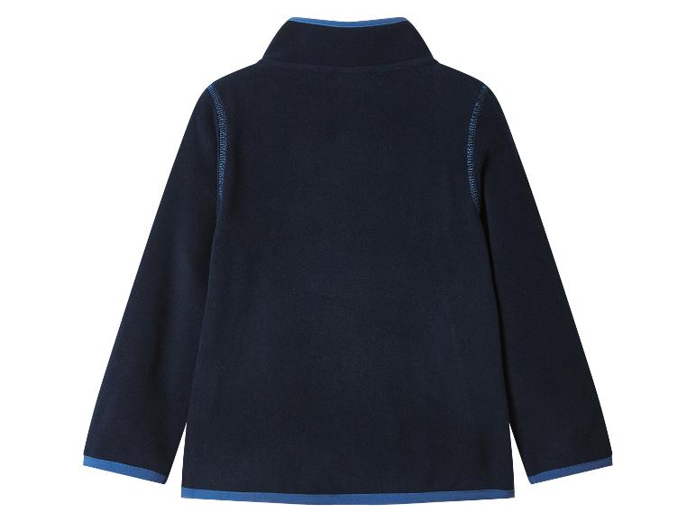 Tmavomodrá flísová bunda na zips s modrými detailmi
