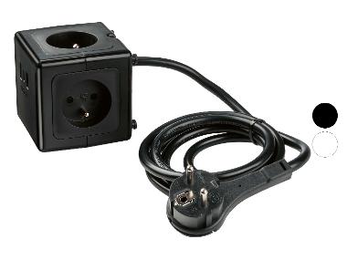 TRONIC® Zásuvková kocka s USB prípojkami