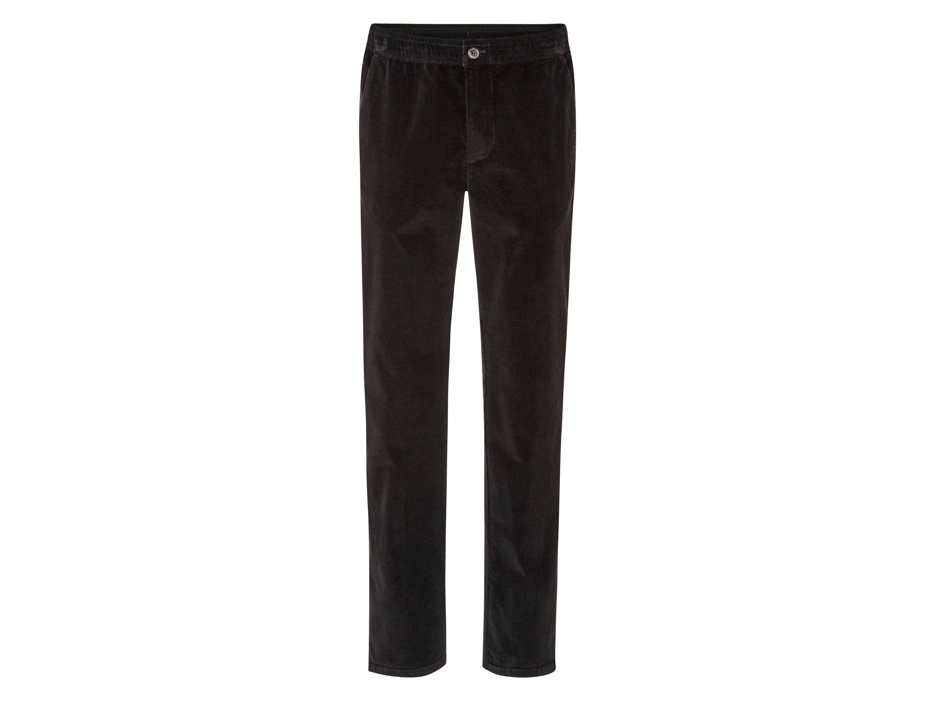 LIVERGY® Pánske menčestrové nohavice (XL (56/58), čierna)