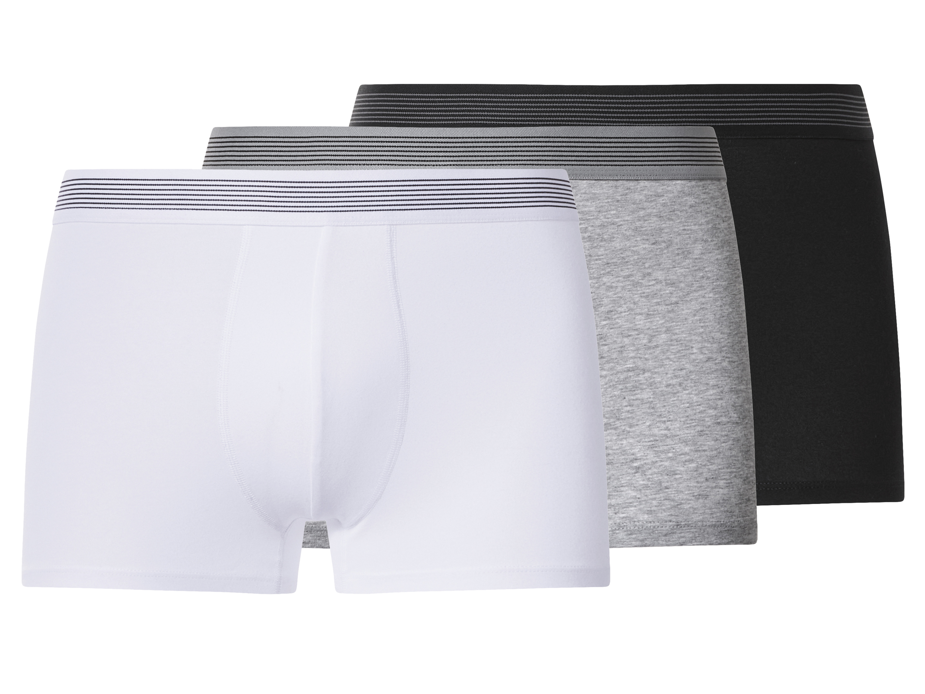 esmara Men Pánske boxerky, 3 kusy (čierna/sivá/biela, 7/XL)