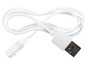 Biely nabíjací kábel USB s magnetickým konektorom.