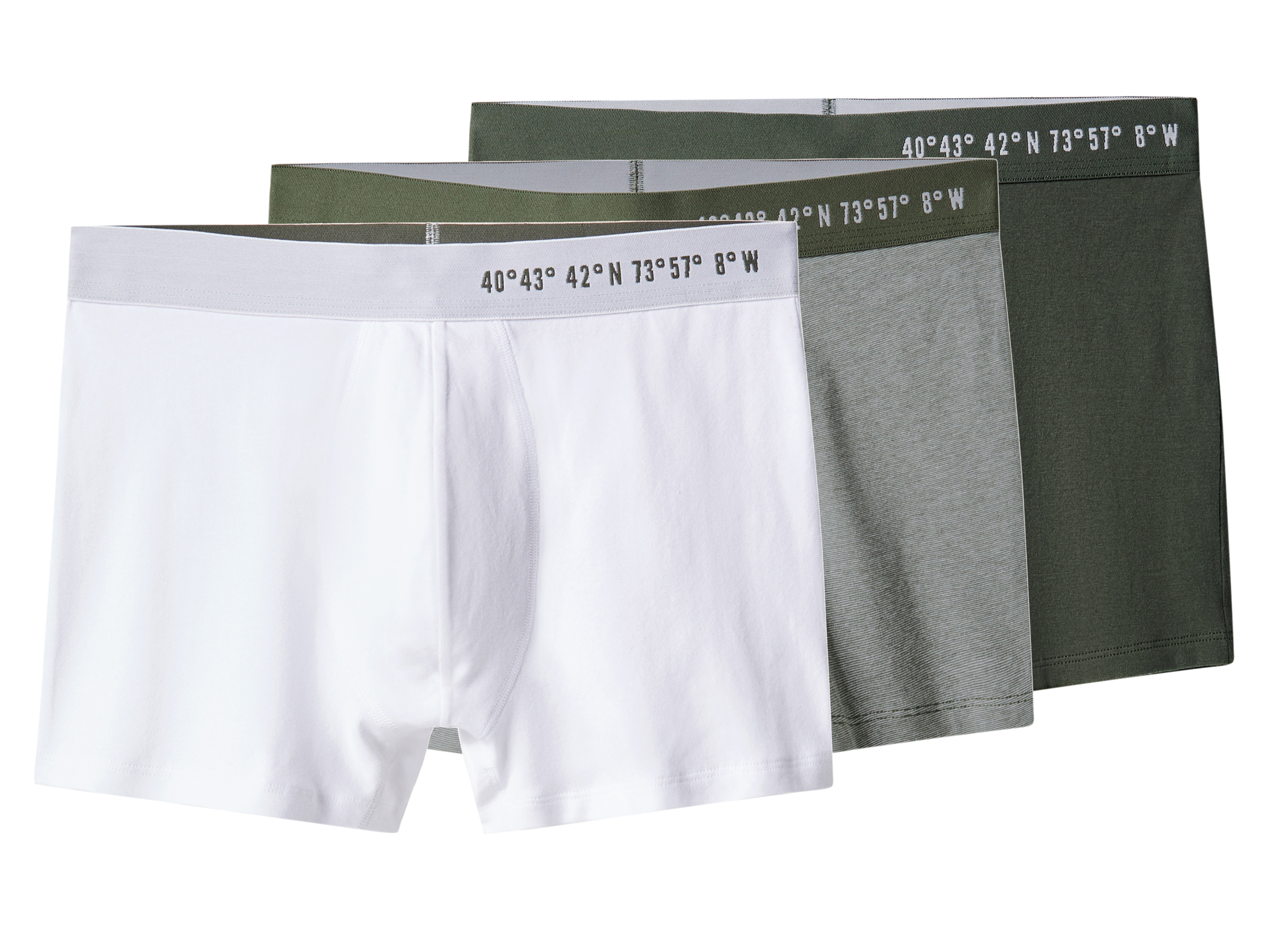 esmara Men Pánske boxerky, 3 kusy (zelená/biela, 6/L)