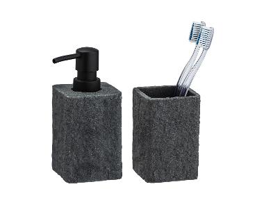 Wenko Dávkovač mydla a pohár na zubné kefky Villata, 2-dielna súprava