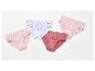 Štyri páry dámskych nohavičiek: dvoje svetloružové, jedny biele so srdiečkami a jedny tmavoružové