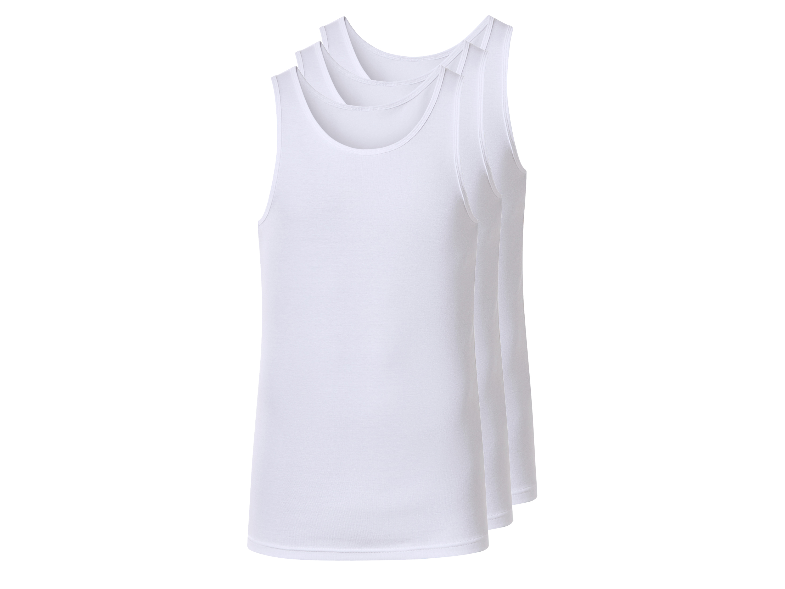 esmara Men Pánske tielka z jemnej rebroviny XXL, 3 kusy (biela, 9/3XL)