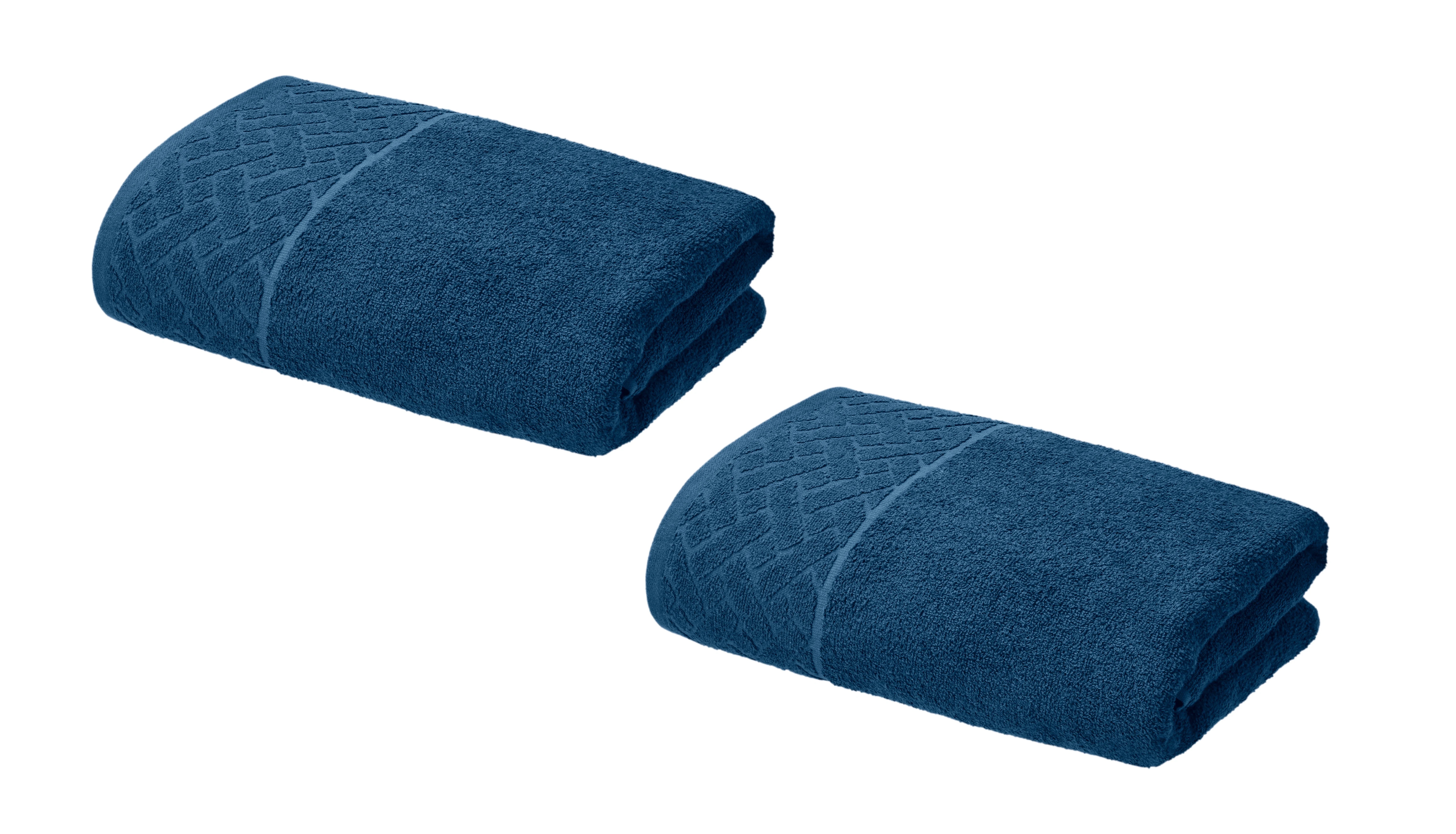 LIVARNO® Froté osuška, 450 g/m², 70 x 140 cm, tyrkysová, 2 kusy