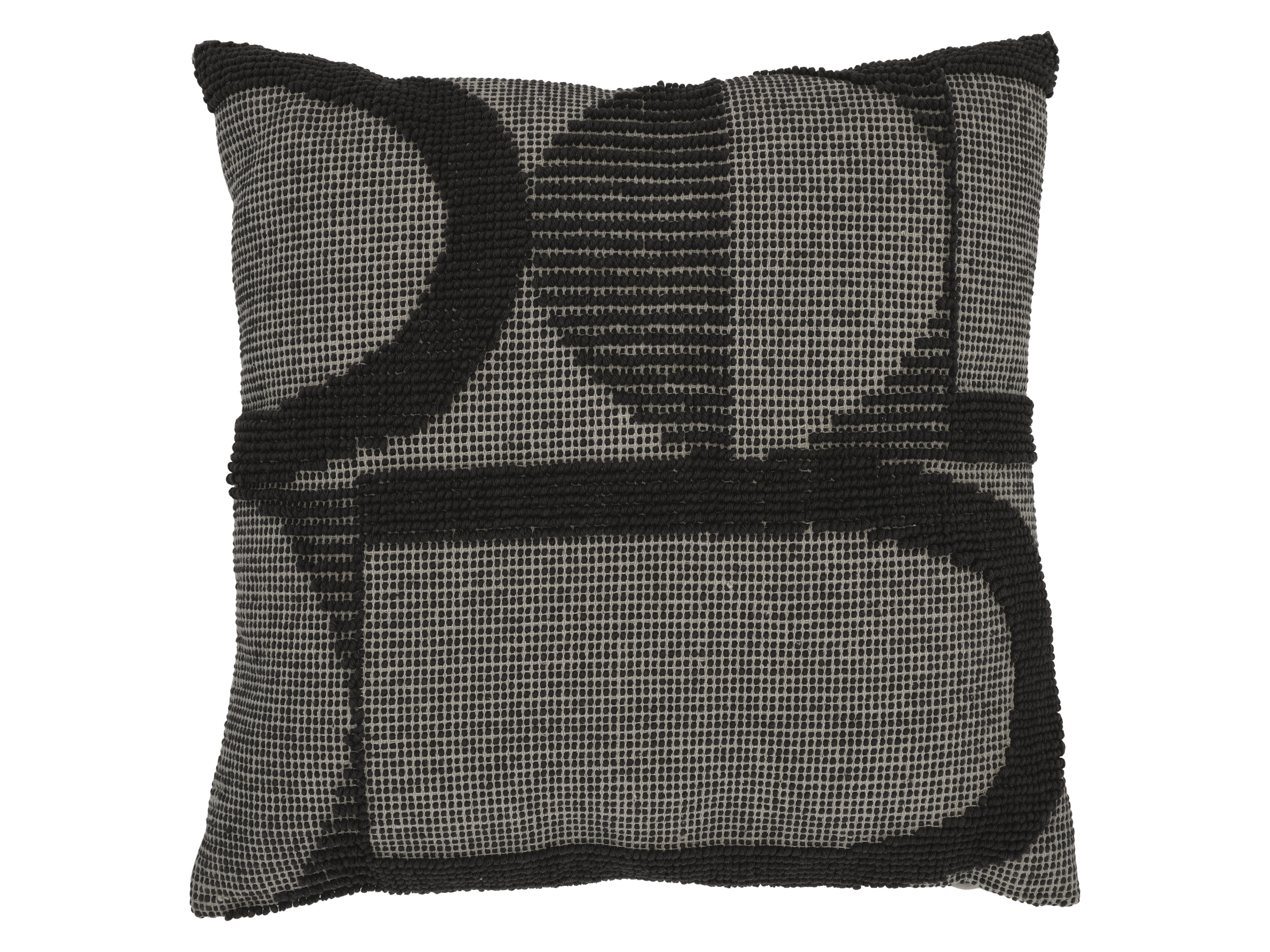 LIVARNO® Dekoratívny vankúš, 45 x 45 cm (geometrický vzor/antracitová)