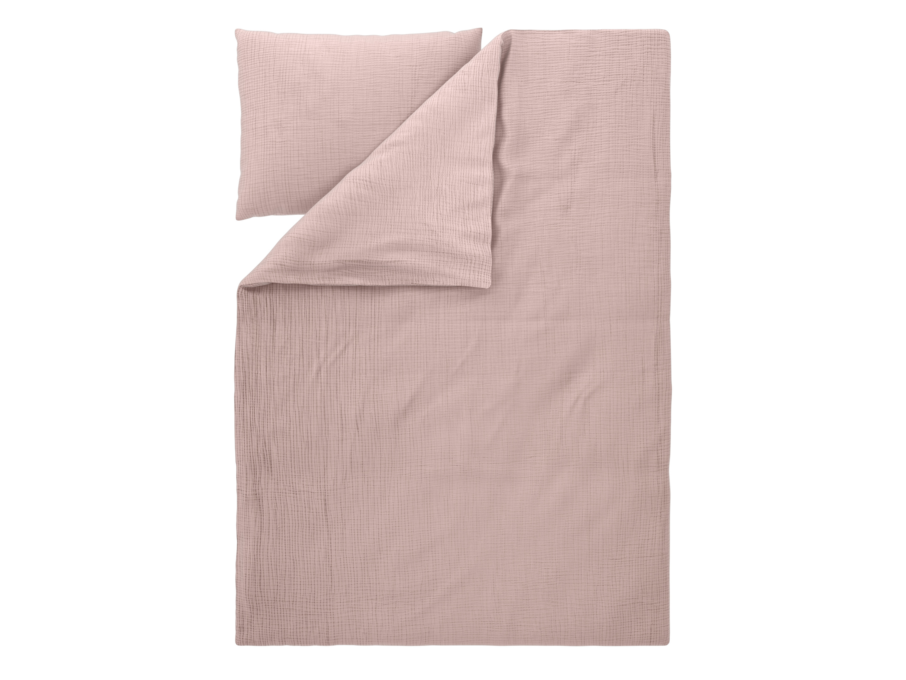LIVARNO® Mušelínová posteľná bielizeň Premium, 140 x 200 cm (bledoružová)