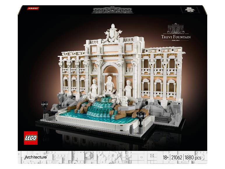 Krabička LEGO Architecture s modelom fontány Trevi.