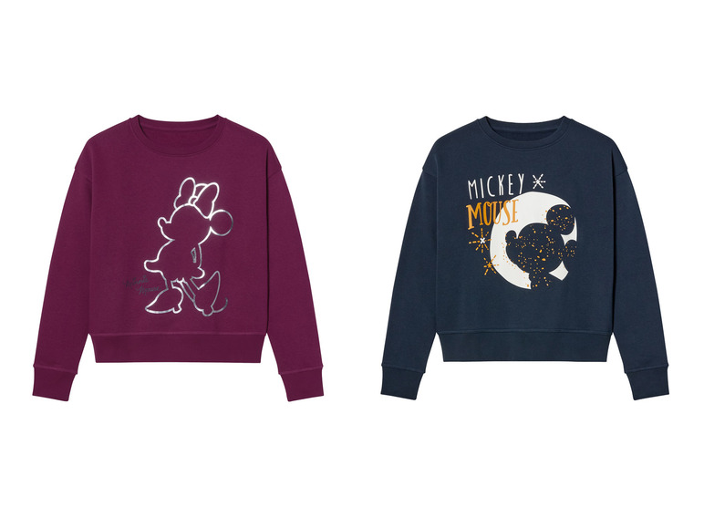 Dve mikiny s Mickey Mouseom s rôznymi dizajnami.