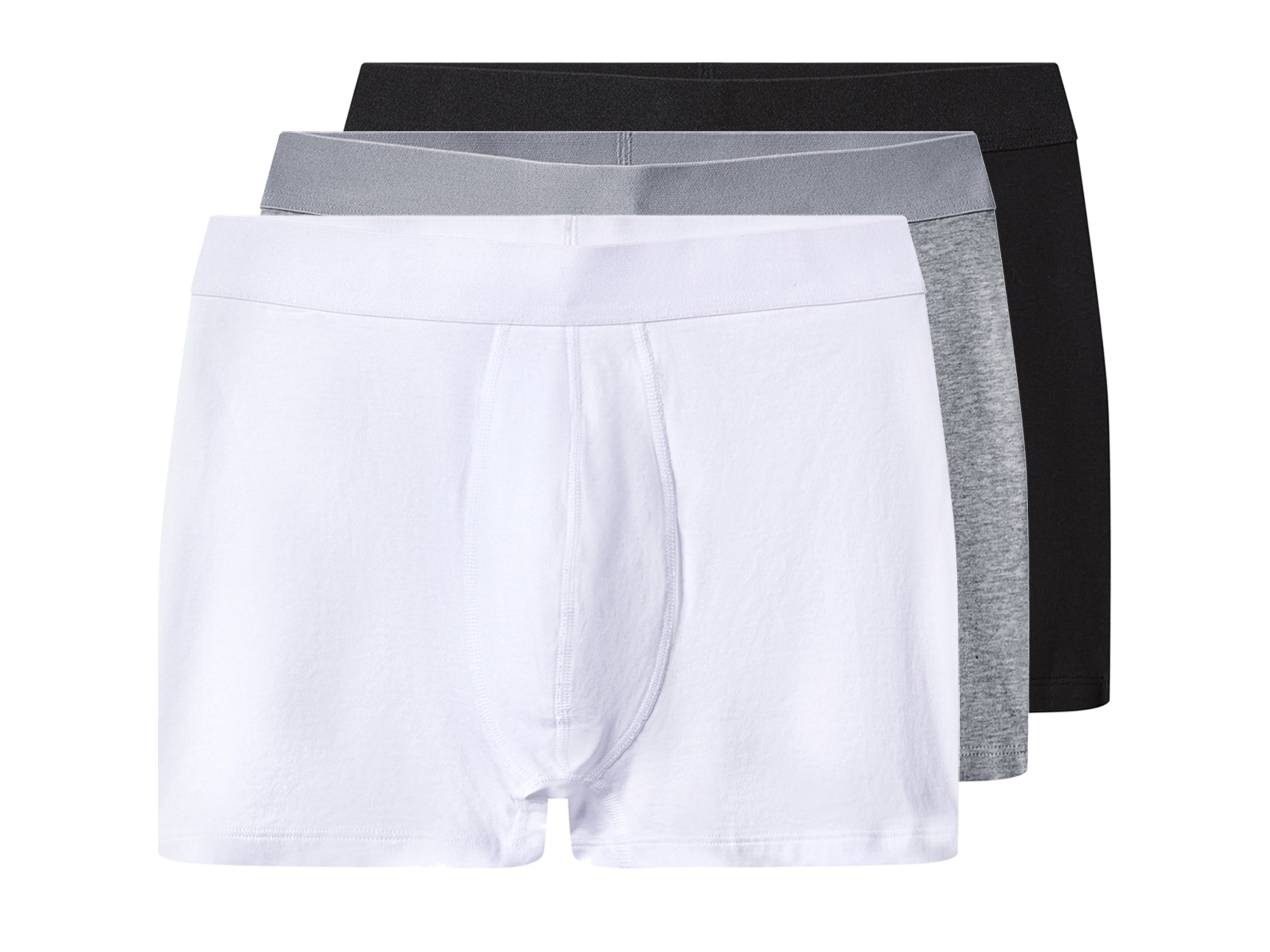 esmara Men Pánske boxerky, 3 kusy (čierna/sivá/biela, 7/XL)