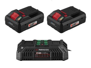 PARKSIDE PERFORMANCE® Smart akumulátor 20 V/4Ah, 2 kusy + Dvojitá nabíjačka na akumulátor 20 V/4,5 A