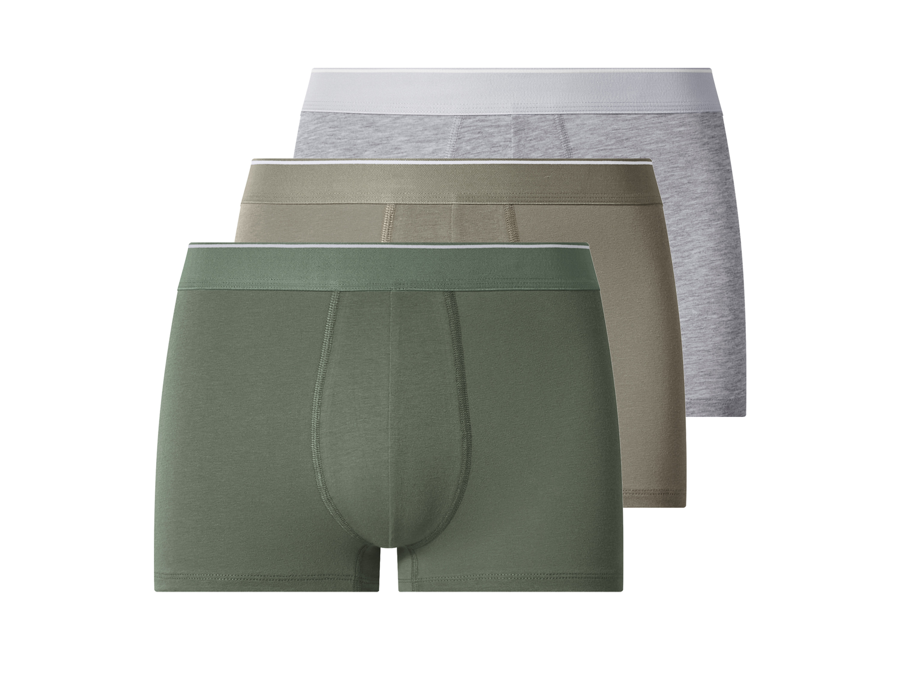 esmara Men Pánske boxerky, 3 kusy (zelená/sivá, 7/XL)