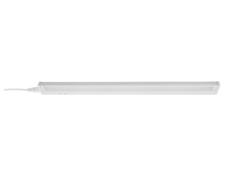 Biela lineárna LED lampa s napájacím káblom a vypínačom