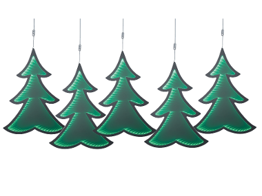 LIVARNO home Vianočná LED dekorácia, strom, 5 kusov