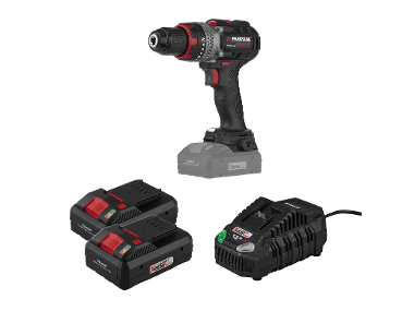 PARKSIDE PERFORMANCE® Aku príklepový skrutkovač PSBSAP 20 Li-D4 + Smart akumulátor 20 V/4 Ah, 2 kusy + Rýchlonabíjačka akumulátora 20 V/4,5 A