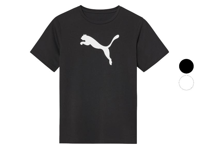 Čierne tričko s bielym logom Puma.