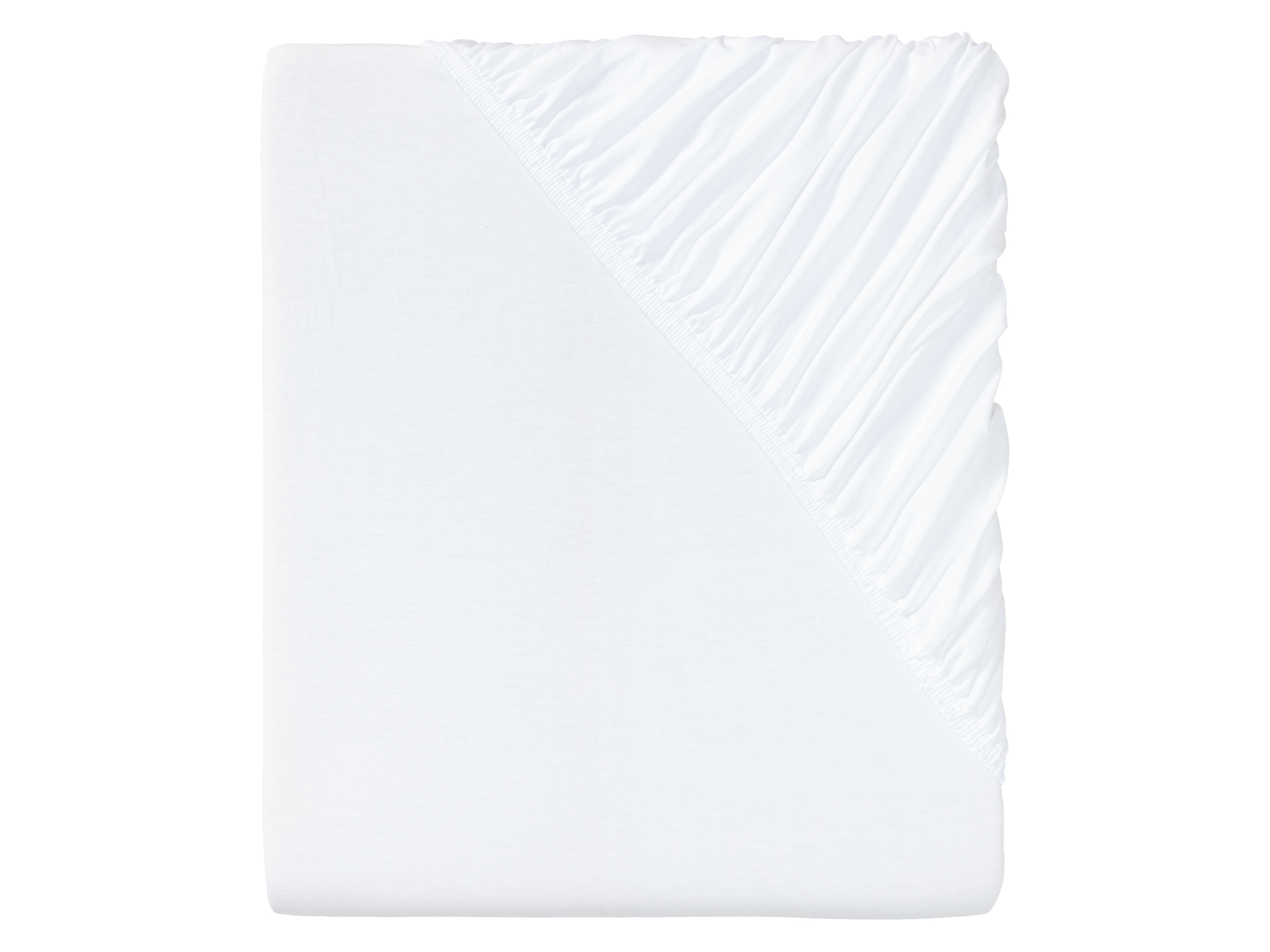 LIVARNO home Napínacia džersejová plachta, 90 – 100 x 200 cm (biela)