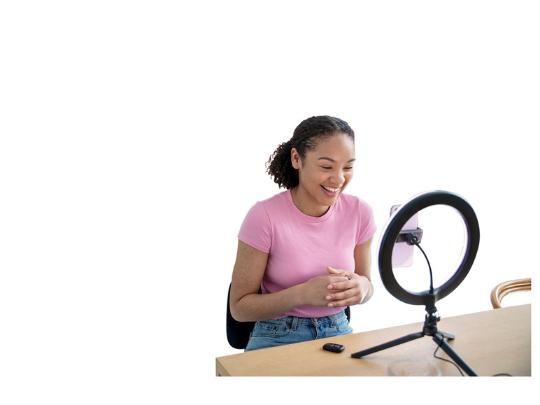 Prejsť na zobrazenie na celú obrazovku: Trust Statív so svetlom Ring Light Vlogging Kit Maku – obrázok 4
