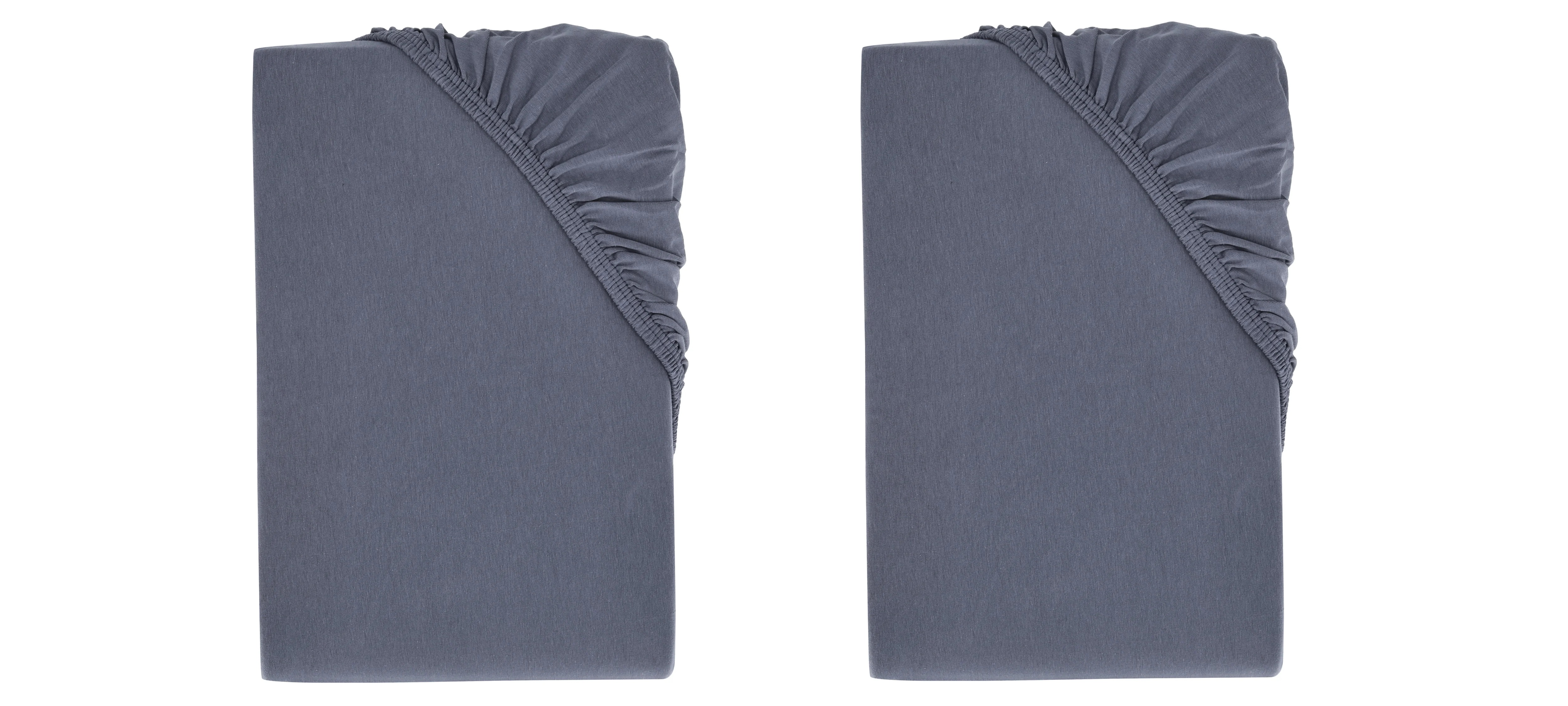 LIVARNO home Bi-elastická napínacia plachta na boxspringovú posteľ, 90 – 100 x 200 cm, modrá, 2 kusy