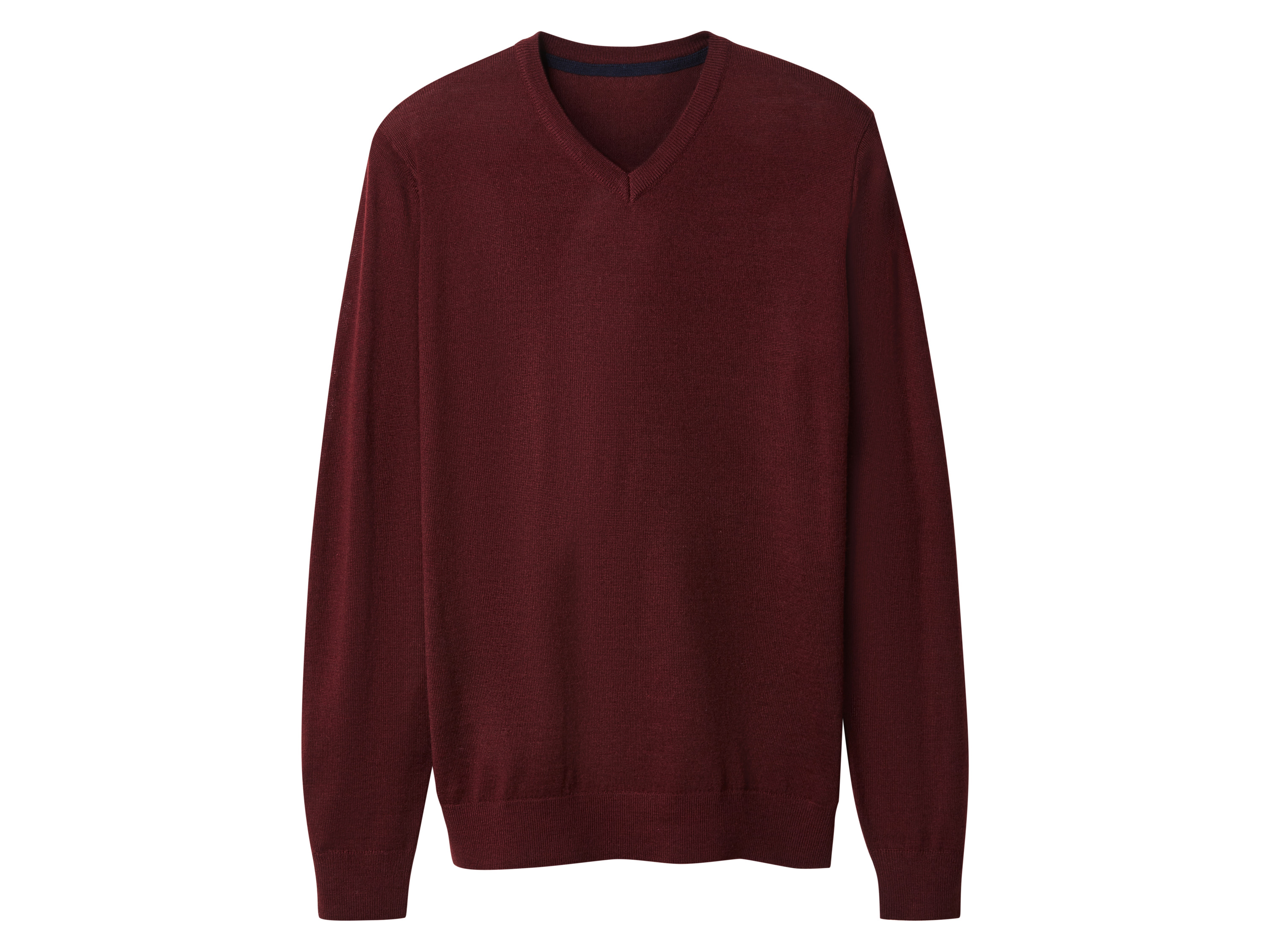 esmara Men Pánsky merino pulóver Premium (bordová, S (44/46))