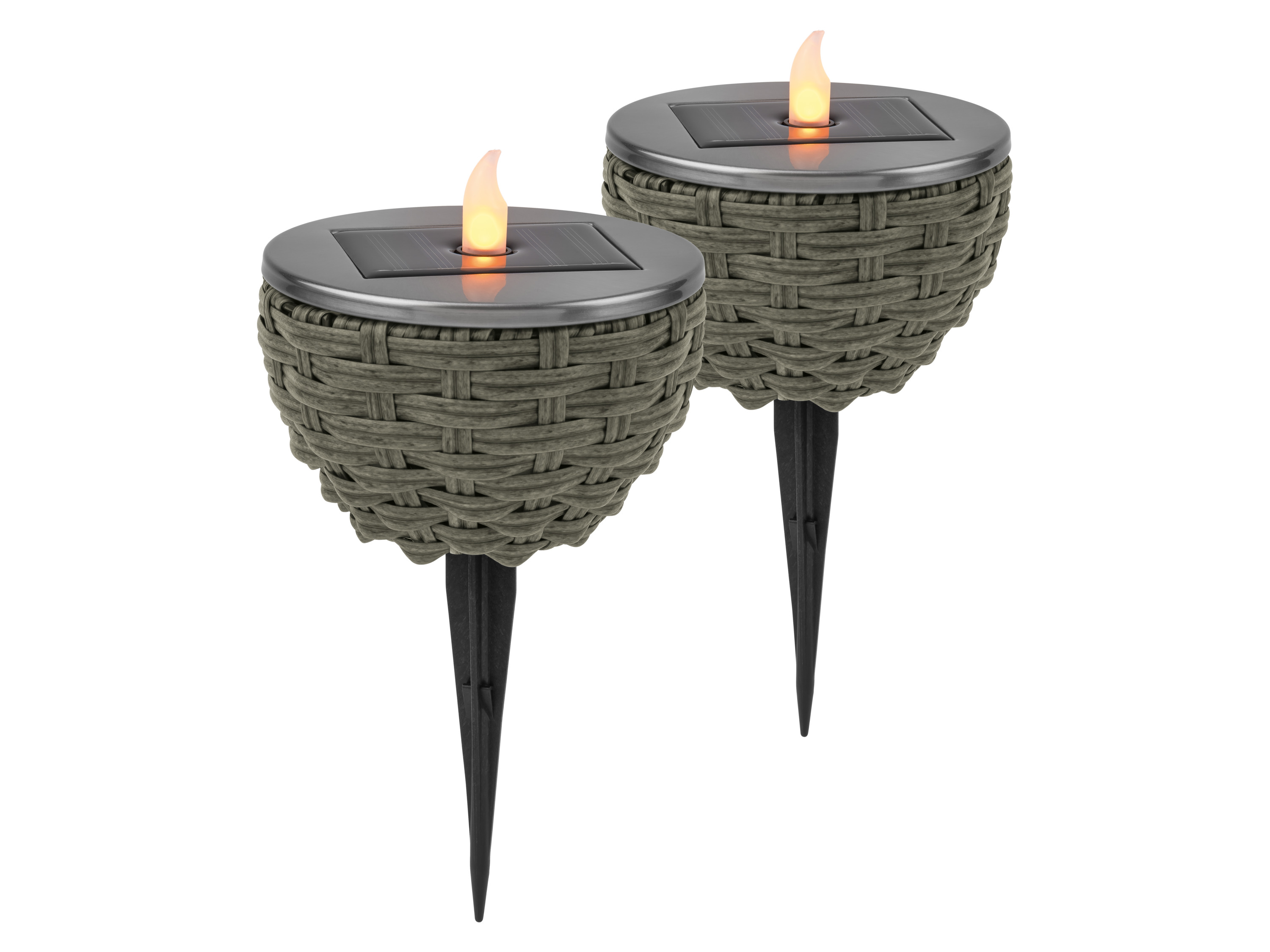 LIVARNO® Solárne LED svietidlo (solárne LED svietidlo s bodcom, 2 kusy)